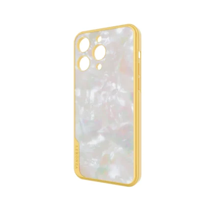 Gold iPhone 15 16 Pro Max Full Pearl case