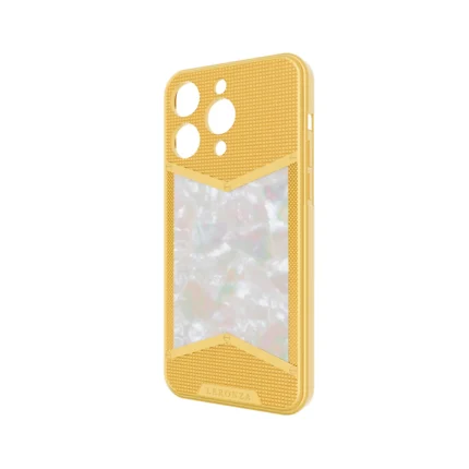 Gold iPhone 15 16 Pro Max Pearl Victory case