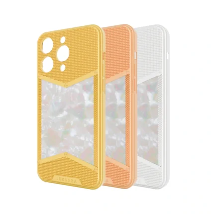 Gold iPhone 15 16 Pro Max Pearl Victory case