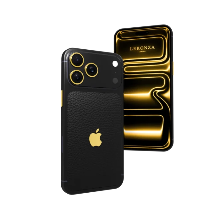 Black Rhodium_02(Apple Logo) Black iPhone 17 Pro and Max in 24K Gold, Rose Gold & Platinum - Image 2