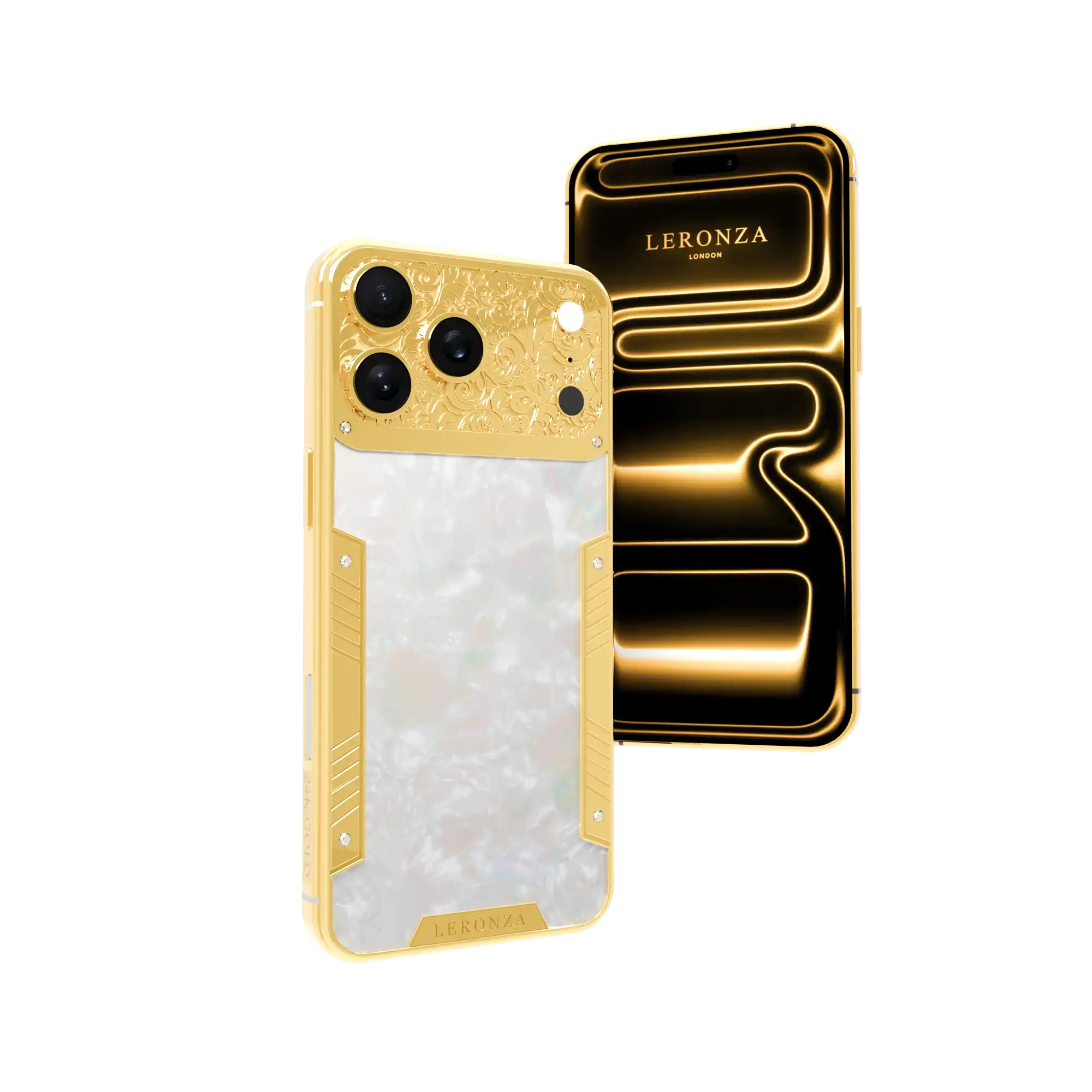 Flora MOP_01 Royale iPhone 17 Pro and Max in 24K Gold, Rose Gold & Platinum - Image 1